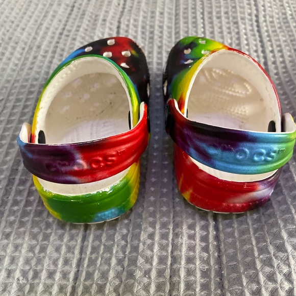Tye dye colorful Baby Crocs. Size baby “2, 3” - Picture 3 of 5